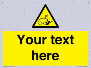 Custom warning run over by operator controlled machine